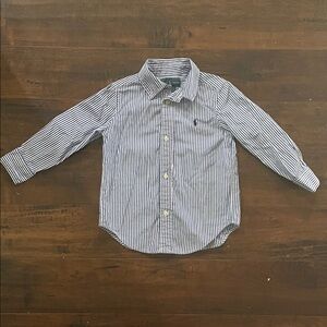 Ralph Lauren Blue and White Striped Shirt
